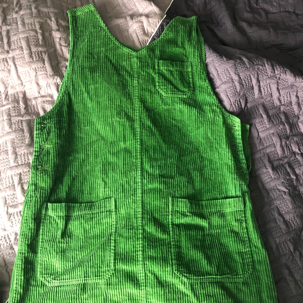 Green corduroy jumper